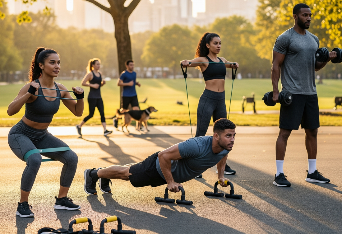 Esercizi Quotidiani con Attrezzi Fitness Portatili per Salute e Benessere